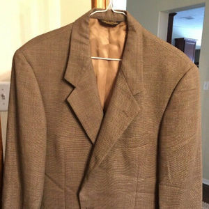 Brooks Brothers Mens Beige Nailhead Sport Coat